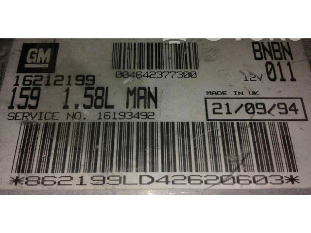 Блок управления двигателя 16193492, 16212199GM Lancia Dedra
