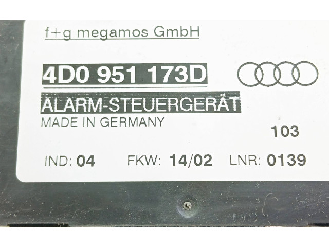 Блок управления сигнализации 4D0951173D Audi A6 S6 C5 4B