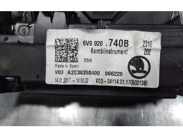 Панель приборов 6v0920740b   Skoda Fabia Mk3 (NJ)       