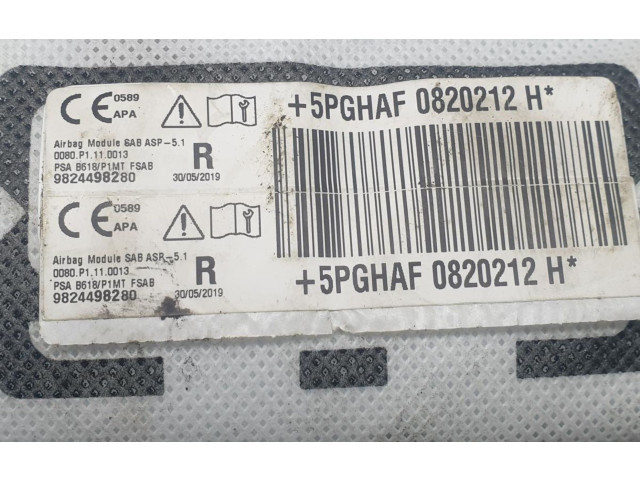 Подушка безопасности в сиденье 9824498280, 0820212H Citroen C3 Aircross