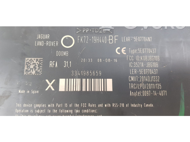 Блок комфорта FK7219H440BF   Jaguar F-Pace   