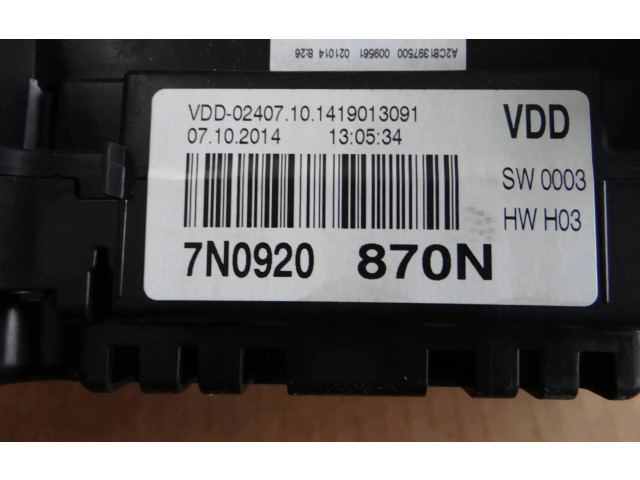 Přístrojová deska Volkswagen Sharan 2011 7N0920870N