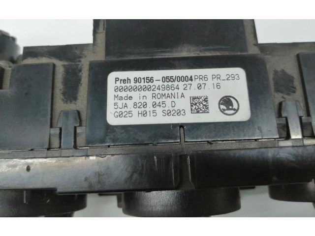 Блок управления климат-контролем 5JA820045D, 5JA820045D Skoda Rapid (NH)