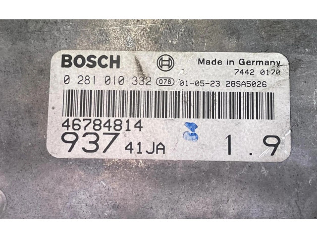 Řídící jednotka 0281010332, 0281010332   Alfa Romeo 166 