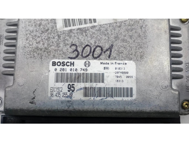 Блок управления двигателя 0281010749, 9643525580 Citroen C5