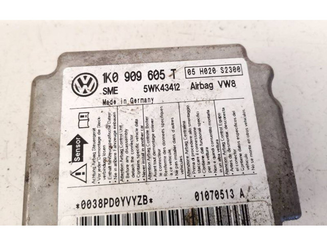 Блок подушек безопасности 1k0909605t, 5wk43412 Skoda Octavia Mk2 (1Z)