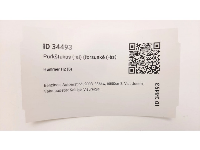 Vstřikovač 25317628, 2123B   Hummer H2  pro benzínový motor 6.0  