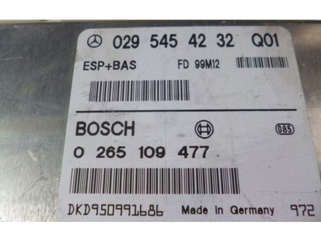 Блок управления 0295454232, 0295454232   Mercedes-Benz A W168