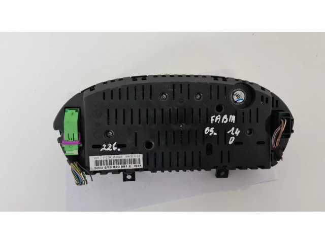 Панель приборов 6Y1920880H, 110080015 Skoda Fabia Mk1 (6Y)