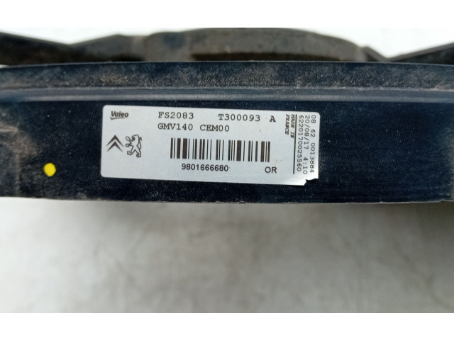 Вентилятор радиатора     9801666680, VALEO    Citroen C4 Cactus 