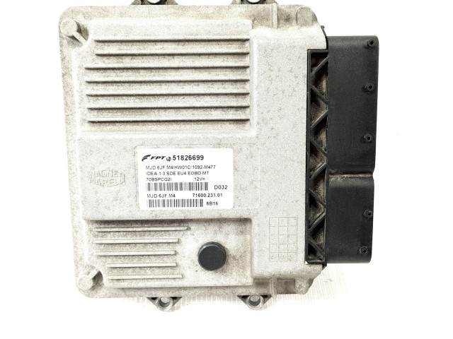 Блок управления двигателя 51826699, 188A9000   Fiat Idea