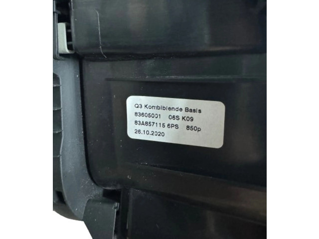 Панель приборов 83A920700C, 2074130200 Audi Q3 F3