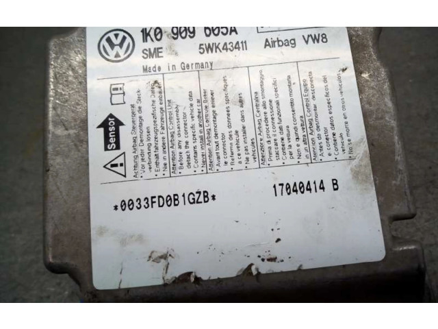 Блок подушек безопасности 1K0909605A, 5WK43411   Skoda Octavia Mk1 (1U)