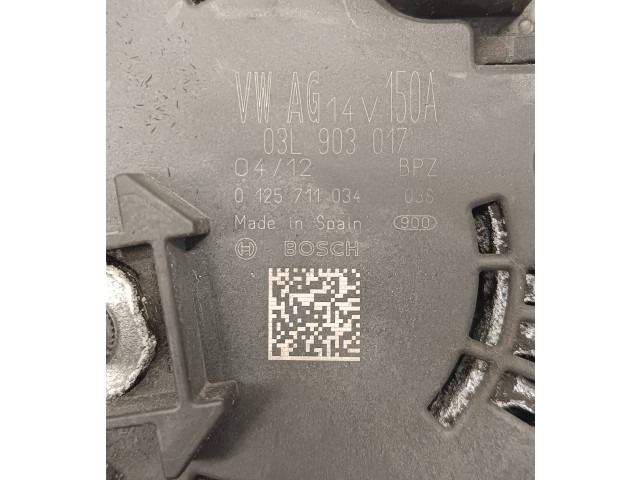 Генератор 03L903017, 0125711034 Volkswagen Touran II