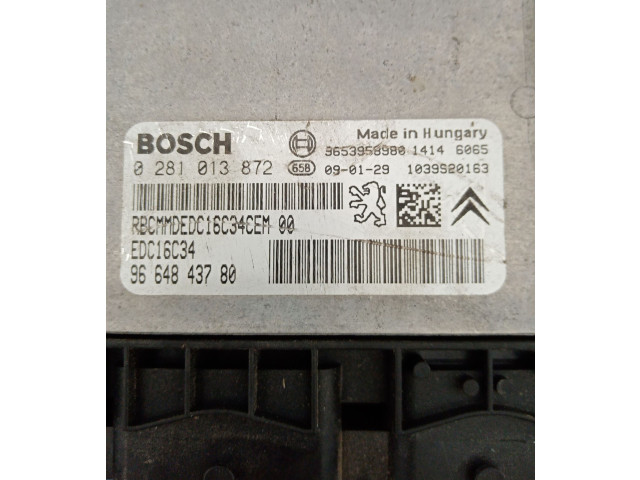 Řídící jednotka 9664843780, 0281013872 Citroen C3 Picasso 2009