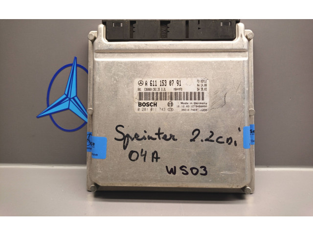 Řídící jednotka A6111530791, 1279H00000   Mercedes-Benz Sprinter W901 W902 W903 W904 2002