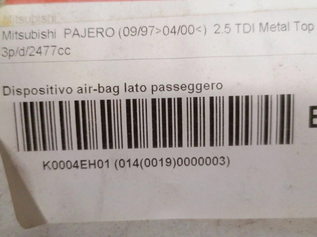 Подушка безопасности пассажира MR776527 Mitsubishi Pajero