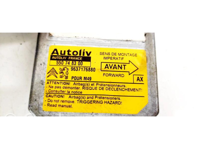 Блок подушек безопасности 9637176880, 550748300   Citroen Berlingo