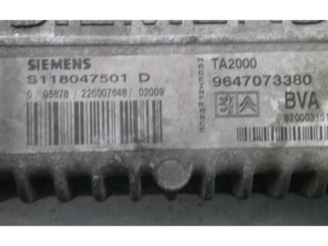 Блок управления коробкой передач 9647073380, S118047501D   Citroen Xsara