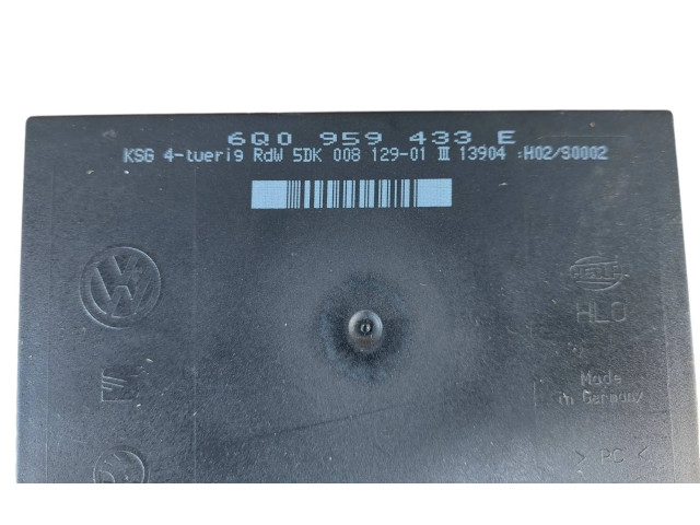 Блок комфорта 6Q0959433E, 5DK00812901 Skoda Fabia Mk1 (6Y)