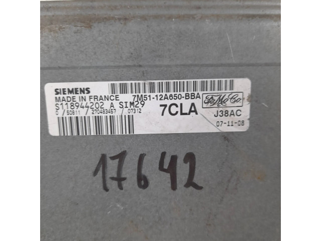 Řídící jednotka S118944202A, 7M51-12A650-BBA Ford Focus 2010