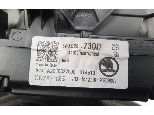 Панель приборов 6V0920730D Skoda Fabia Mk3 (NJ)