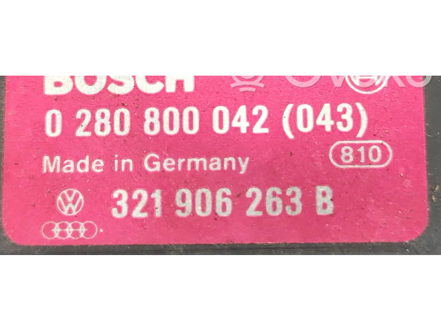 Блок управления двигателя 321906263B, 0280800042 Volkswagen Jetta II
