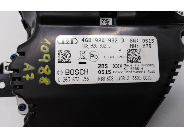 Панель приборов 4GB920932D, 0263672155 Audi A7 S7 4G