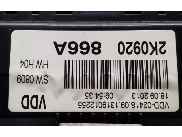 Přístrojová deska  Volkswagen Caddy 2013 2K0920866A  