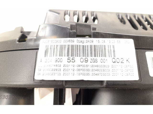 Панель приборов 2049005509, 2049006213   Mercedes-Benz GLK (X204)       