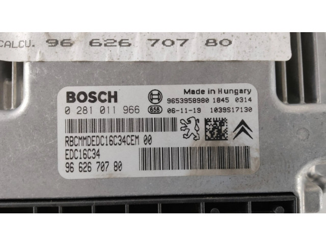 Блок управления двигателя 9662670780, 9653958980   Citroen C4 I