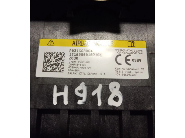 Подушка безопасности пассажира 34160697, 31663064   Volvo S90, V90