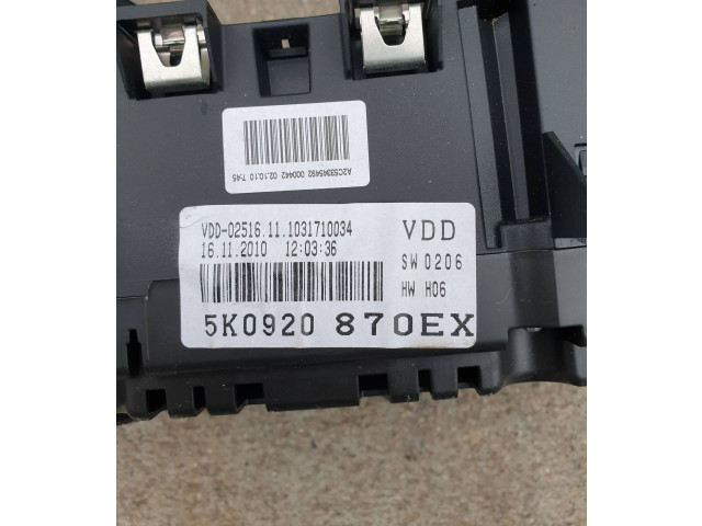 Панель приборов 5K0920870EX, 1031710034 Volkswagen Golf VI