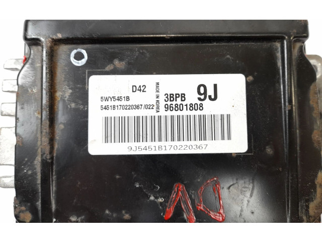 Блок управления двигателя 96801808, 5WY5451B   Chevrolet Matiz