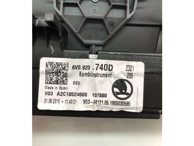 Спидометр (приборный щиток) 6V0920740D   Skoda Fabia Mk3 (NJ)   