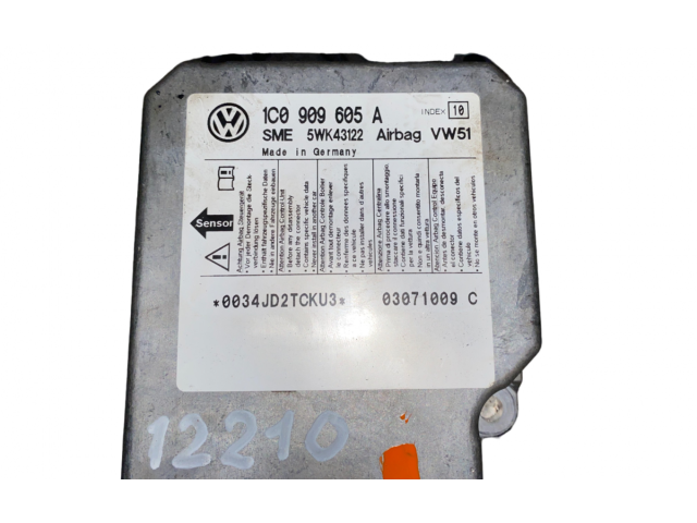 Блок подушек безопасности 5WK43122, 1C0909605A   Volkswagen Transporter - Caravelle T5