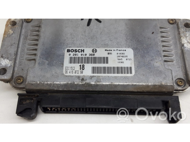 Řídící jednotka 9641607280, 0281010360   Citroen Berlingo 2001