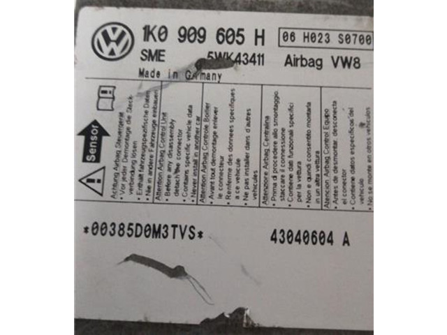 Блок подушек безопасности 1K0909605H, 1K0909605H Skoda Octavia Mk2 (1Z)