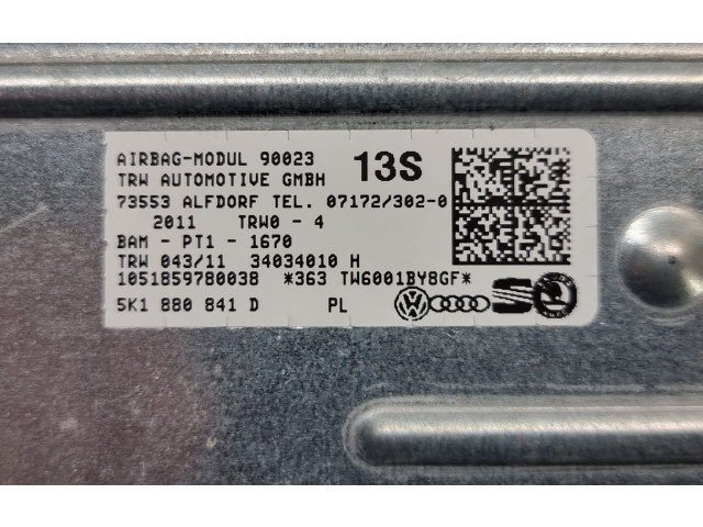 Подушка безопасности для колен 5K1880841D, 34034011E Volkswagen Golf VI