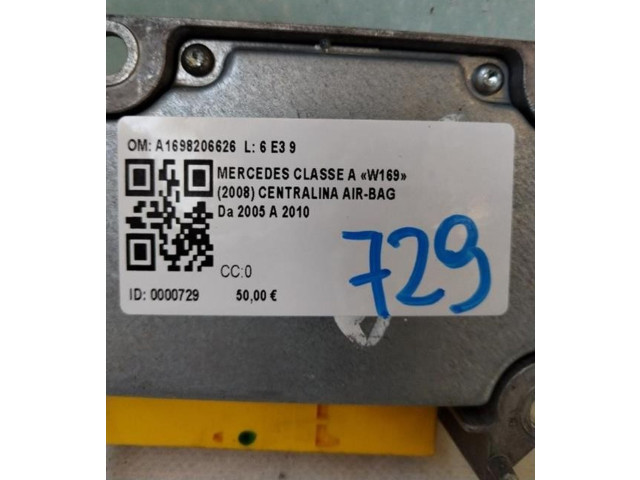Блок подушек безопасности A1698206626, A1698206626 Mercedes-Benz A W169