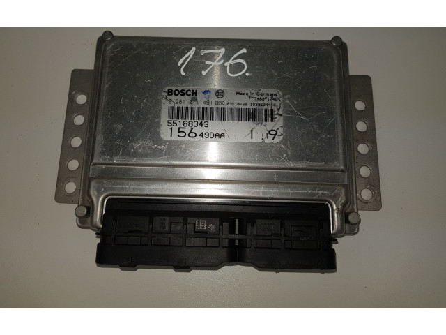 Блок управления двигателя 0281011491, 55188343 Alfa Romeo 159