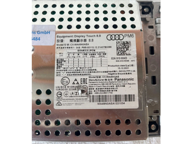 Дисплей 83A919604D Audi Q3 F3