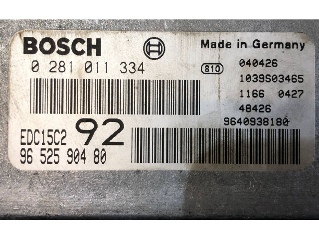 Блок управления двигателем Блок управления 9652590480 Lancia Phedra