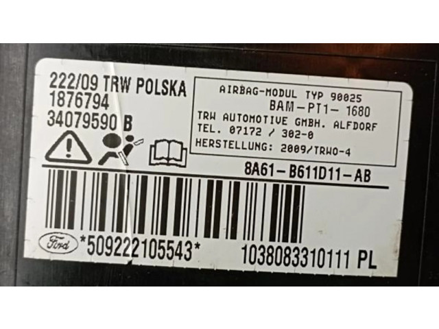 Подушка безопасности в сиденье 8A61B611D11AB Ford Fiesta