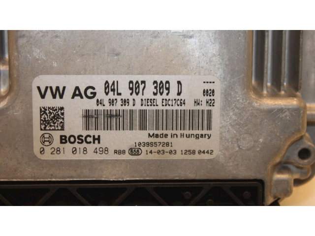 Блок управления двигателя 04L907309D, 0281018498   Volkswagen Corrado