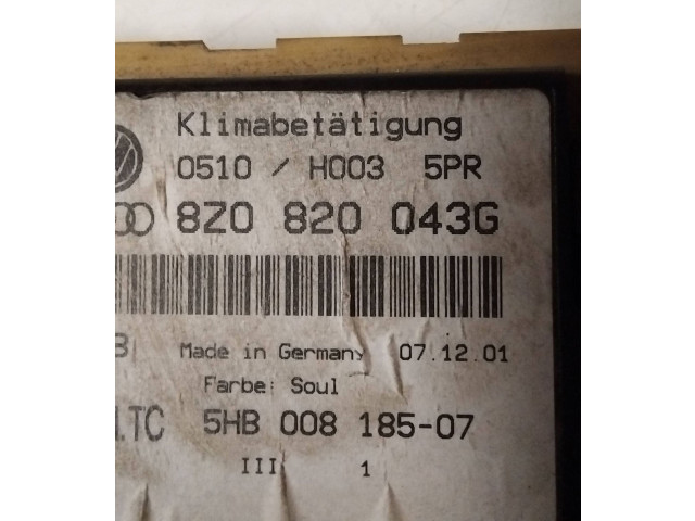 Модуль блока управления кондиционером 8Z0820043G, 5HB00818507   Audi A2