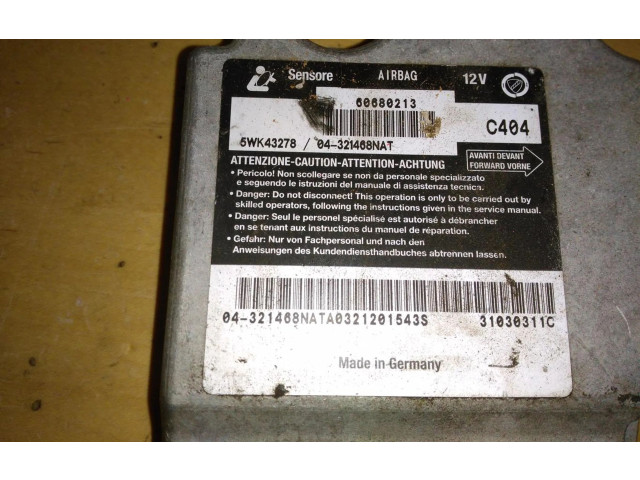 Блок подушек безопасности 60680213, CENTRALITAAIRBAG Alfa Romeo 166