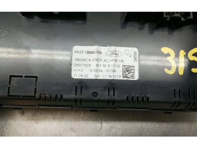 Блок управления климат-контролем KK2T19980MA, E637782A   Ford Transit Custom