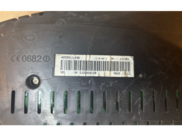 Панель приборов 5J0920810B Skoda Roomster (5J)