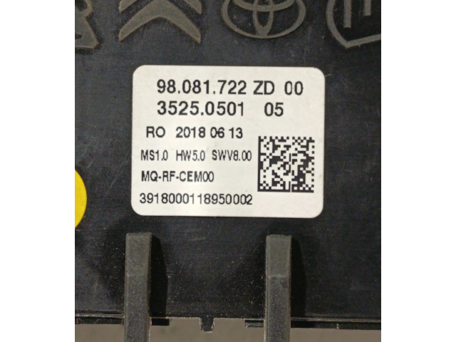 Блок управления кондиционера воздуха / климата/ печки (в салоне) 98081722ZD, 35250501   Peugeot Expert